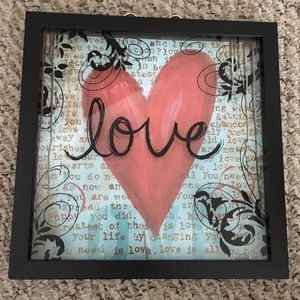 Wall decor, home decor, heart with love, wall art